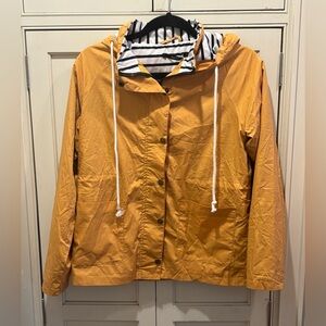 NWT Zaful  Mustard Jacket with Button Detail & zipper. Has hood plus lined Sz S
